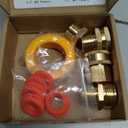 4 PCS Commonly Used Brass Garden Hose Connectors Set, 1/2" NPT To Garden Hose Adapter, 3/4" GHT To 1/2" NPT, Garden Hose To Shower Adapter, Female To Female Hose Adapter, GHT to NPT Adapter