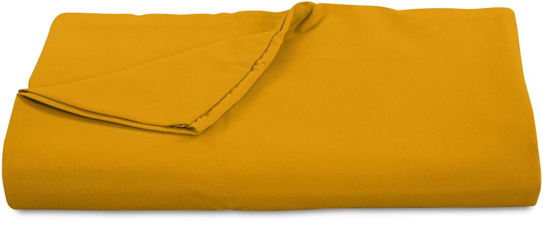 Royale Linens 300 Thread Count 100% Long Staple Combed Cotton Flat Sheet - Super Soft - Top Sheets - Queen Flat Sheet Sold Separately - Breathable, Cool & Crisp Percale Sheets Only (Queen, Yellow)