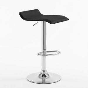 VECELO Bar Stools, Counter Bar Stools with Swivel Bar and Adjustable Height, Modern PVC Barstools Bar Chairs for Kitchen/Bar/Dining Room/Living Room/Party, Black