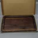 Bathroom Vanity Tray 11.8x5.9in of Acacia Wood - Elegant Organizer for Cosmetics, Jewelry, Perfume, Candle, Key - Premium Wood Tray for Bathroom, Kitchen, Countertop, Toilet Tank, Sink (Dark Brown)