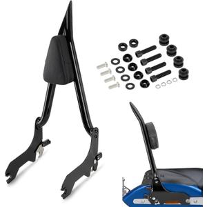 25" Detachable Sissy Bar Passenger Backrest with Pad for Softail 2018-2026 | Solid steel, for motorcycle extended journeys, reduces passenger fatigue, gloss black, for Street Bob FXBB FXBBS Slim FLSL