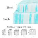 Memory Foam Mattress Topper Queen, 2 Inch Thick Gel Infused Bed Toppers for Queen Size Bed, Soft Mattress Pads for Sleeper Sofa, RV, Camper, CertiPUR-US Certified, Blue