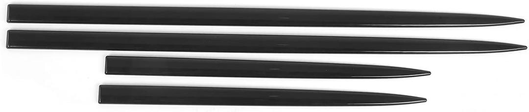 Side Door Trim Cover丨Body Side Trim丨 Baffles/Guard Strips/Friction Strips 4Pcs Body Side Trim Bright Black Universal Door Protector Auto Modification