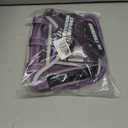 Neck Padded Service Dog Vest Harness and Leash Set, No Pull Adjustable Service Pet Harness with 8 Dog Patches, Reflective in Training Easy Control Pet Vest with 5ft Dog Leash for Medium & Large Dogs (Purple)