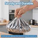 90PC Reusable Aluminum Foil Food Covers, Elastic Stretch Food Covers for Bowls, Plates, Dishes. Keep Food Warm & Fresh, Dust-Proof, Reusable Kitchen Lids for Home, Party, Picnic, Restaurant (22CM)