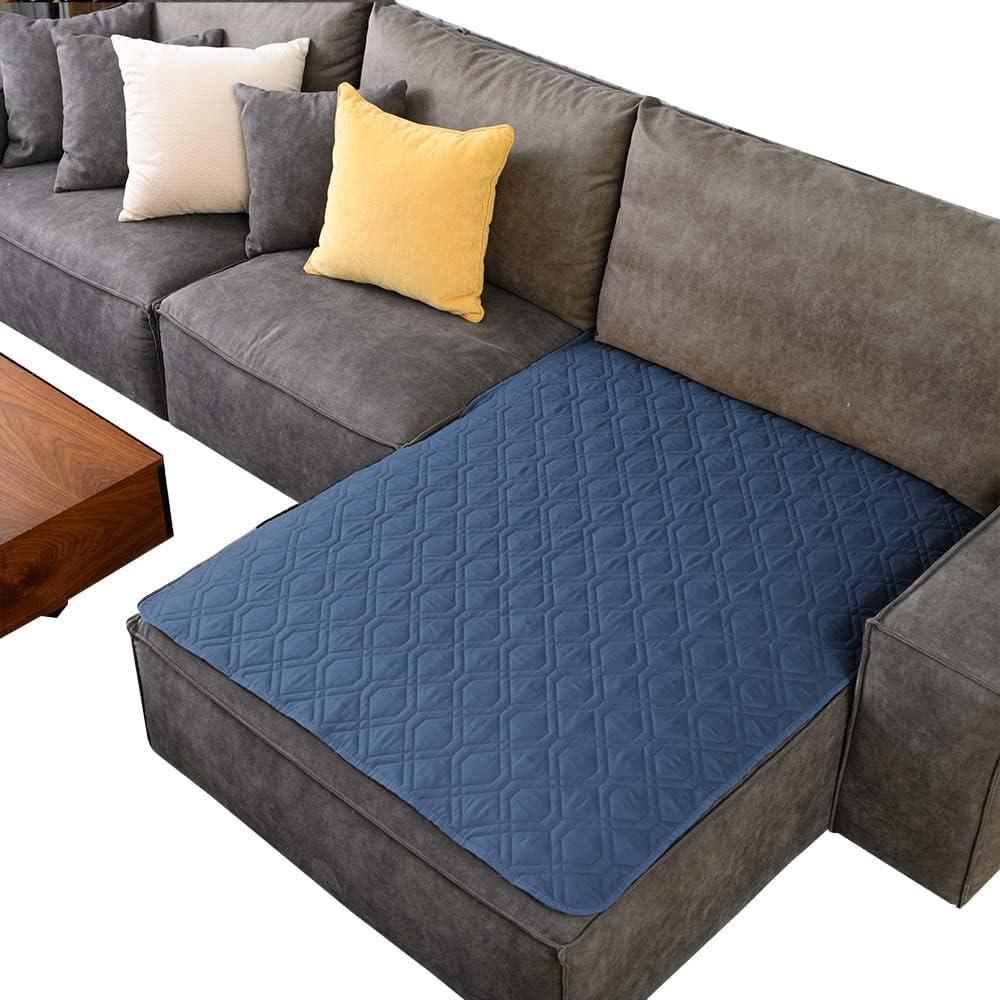 Ameritex Waterproof Dog Bed Cover Pet Blanket for Furniture Bed Couch Sofa Reversible (40x50 Inch, Navyblue+stoneblue)