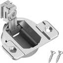 Replacement for Blum 110 Degrees Screw On Self Closing Compact 33 Hinge, Fit for Open Side Cabinet Hinges, Cabinet Door Hinges,Replacement for Original Blum Hinges 4Pack (mounting Plate not Included) (Sliver)