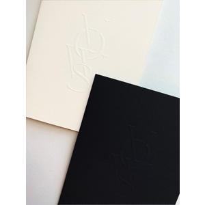Vow Books 4.25 x 5. inch - Deluxe Vow Books for Wedding - 1 Charcoal, 1 Vellum Vow Books His and Hers - Embossed Sole Paper Co Vow Books - Keepsake Vow Book Set - Black/ Light Cream