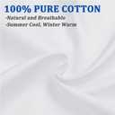 Precoco White Pillow Case King Size 1 Pack 100% Cotton Cozy & Soft Pillow Protector with Zipper Hidden 600 Thread Count Cooling Pillowcase Cover for Hair and Skin,20x30 Inches