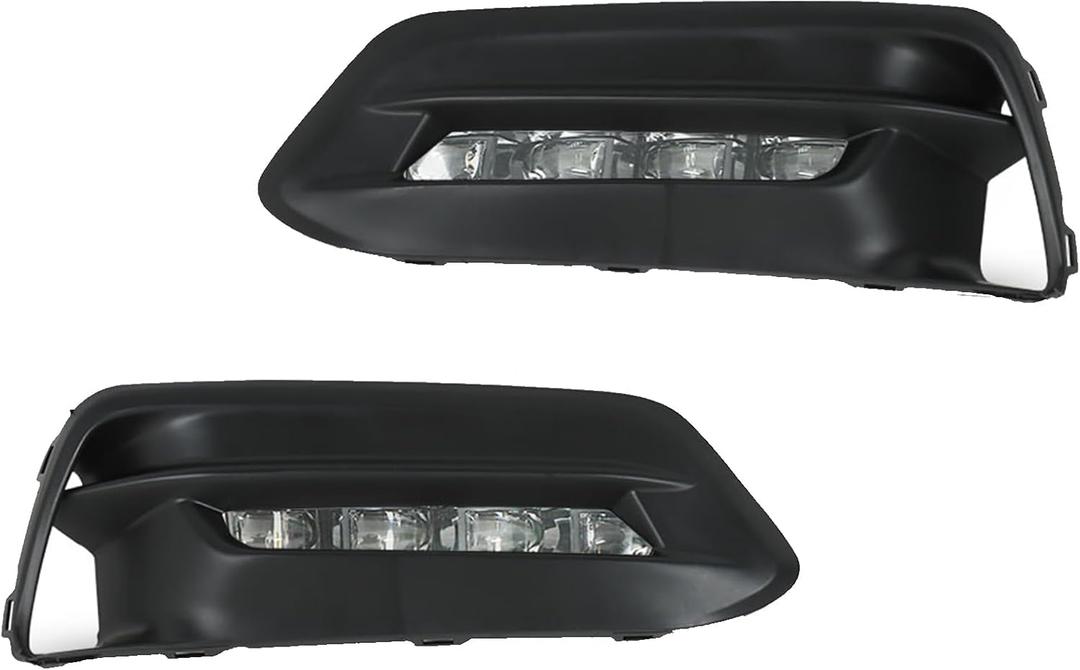 Silscvtt 1 Pair Front Fog Lights Assembly Replacement for Honda Accord Sedan 2018 2019 Left and Right Side with Bezel Switch 33950TVAA01 33900TVAA01