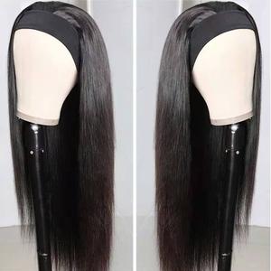 nicene Long Straight Headband Wigs for Women Charming Looking Black Brown Headband Glueless Wig for Everyday Party Use (4#)