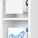 Neodrain White Tissue Holder, Contemporary Hotel Style Pivoting in Wall Toilet Paper Holder, Stainless Steel Recessed Tissue Paper Roll Holder, Double roll (6X12In)