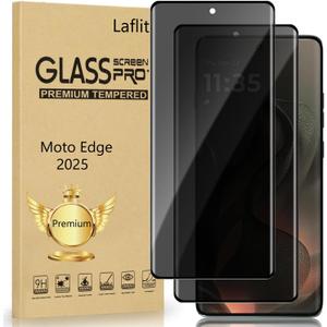 2 Pack for Motorola Moto Edge 2025 Privacy Screen Protector Tempered Glass, 9H Hardness, Anti-Spy, No Bubbles, Anti-Scratch, HD Glass Screen Protector Film for Moto Edge (2025) 5G