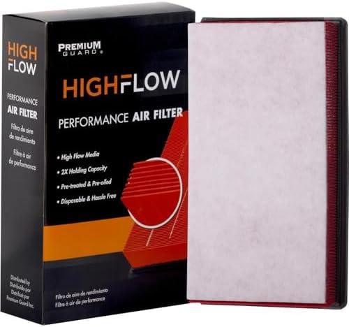 HIGHFLOW High Performance, Pre-Oiled Disposable Engine Air Filter PA99430X | Fits 2020-2025 Volkswagen Atlas Cross Sport, 2018-2023 Atlas, 2019-2023 Teramont, 2021-2023 Cross Sport