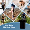 PreCut Kinesiology Tape for Knees, KTQUICK 12 PCS 20% Extra Adhesive Knee Tape for Knee Pain Relief Pre Cut, Anatomical for Maximum Hold, Waterproof&Hypoallergenic Cotton Latex-Free for Sports (Black)