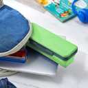 LockerMate by Bostitch Small Flexi Storage Box with Lid, Collapsible Pencil Case Design for Craft and School Supplies, Green