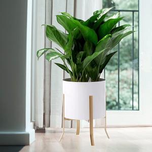 Emmering Plant Stand, Adjustable Width Fits 8 to 12 inches Pots, Metal Plant Stand Indoor & Outdoor, Gold