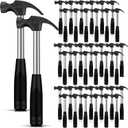 Lasnten 40 Pcs Claw Hammer Bulk for Kids Household Small Stubby Hammers with Soft Rubber Handle Multifunction Mini Sledge Lightweight Camping Tools for Home DIY Craft Woodworking Jewelry Making