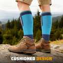 Ski Socks, 2/3 Pairs for Skiing, Snowboarding, Outdoor Sports - Thermal Knee-High Warm Socks for Men, Women, Youth (Large, Blue & Gray)