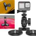 Taisioner Magnetic Car Mount Camera Mount for Insta360 x5/x4/x3/x2 Go 2/3 Car Body Outside with 360Rotation Ball Head Compatible with Gopro,360 Max,Insta 360,DJI osmo,Akaso Aciton Camera