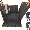 BENCMATE 6 in 1 Dog Car Seat Cover for Pets, Scratchproof & Waterproof Car Backseat Cover for Pets Hammock, 600D Grippy & Durable, Mesh Window Seat Cover for Sedan Truck and SUV, Standard