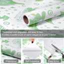 SOON AFTER Green Fish Ocean Peel and Stick Wallpaper,Thickened Waterproof Self-Adhesive Removable Wall Paper for Bathroom Boy Bedroom Kids Room Wallpaper Green Contact Paper for Furniture 17.3"x118"