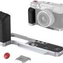 SmallRig X100VI / X100V Handgrip L-Shape Grip with Quick Release Plate for Arca, Lightweight Silicone Side Handle, Shutter Button and Hot Shoe Cover for FUJIFILM X100VI / X100V Cameras (Silver) - 4555