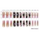 5 x Halloween Press on Nails Long Coffin Fake Nails with Ghost Designs False Nails Artificial Acrylic Full Cover Halloween Glue on Nails Square Shape False Nails for Women Girls Halloween Manicure Tips