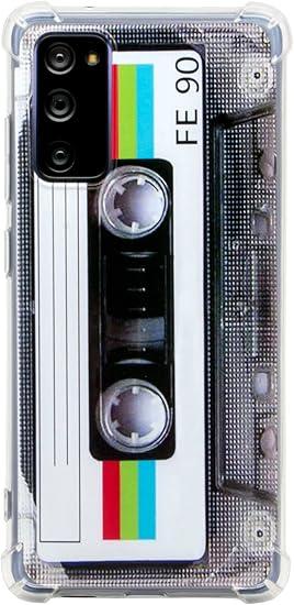 Case for Galaxy S20 FE with Reinforced Corners TPU Soft Bumper Retro Cassette Tape Case Compatible with Samsung Galaxy S20 FE