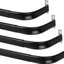 Wesiti 4 Packs Curtain Single Rods Bulk for Windows Adjustable Tension Rod for Door Kitchen Valance Sash Curtains, Bracket and Hardware Included(36-60 Inch,Black)