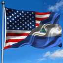 Nicaragua Nicaraguan American America Usa Flags 2x3 Ft Double-Sided Printed With 2 Brass Grommets Indoor Outdoor Decorative Banner 2x3 Foot National Flag For Outside