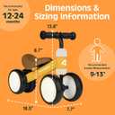 Retrospec Cricket Baby Walker Balance Bike with 4 Wheels for Ages 12-24 Months - Toddler Bicycle Toy for 1 Year Olds - Ride On Toys for Boys and Girls - One Size (Sunflower)