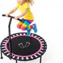 40" Toddler Trampoline for Kids, Kids Trampoline Ages 1–6 Indoor & Outdoor
Foldable Mini Trampoline with Adjustable Foam Handle, Quiet Design, 330 LBS Capacity Small Trampoline, Easy Assembly
