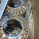 Frideko Plug in Wall Sconces Set of Two Hand Woven Lamp with Cord Rattan Lights Farmhouse Sconce Mounted Light Boho Lighting for Bedroom Living Room (Brown(2PC))