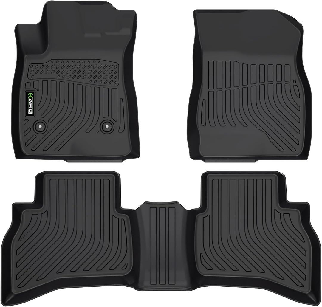 Floor Mats Custom for Chevy Trailblazer (AWD Only) 2021-2026 All Weather Protection TPE Heavy Duty Non-Slip Automotive Floor Liners Fits Front& 2nd Row Full Set Accessories, Black