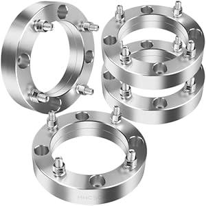 HHCSOP 4x156 1.5" ATV Wheel Spacers for Polaris RZR 900 2015-2017, Polaris RZR XP 1000 2014 2015 2016 2017 2018, 4PCS Silver Wheel Adapters with M12x1.5 Studs & 131mm Bore