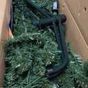 6ft Snow Flocked Artificial Pencil Christmas Tree, Unlit Slim Xmas Tree with Pine Cones, PVC Branch Tips Metal Stand, for Indoor Holiday Home/Office Decor