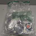 300 Pcs 58mm/2.28 inch Button Maker Supplies, 58mm Button Supplies Parts, (Approx. 2.25 inch) Round Badge Blank Button Pins, Includes Metal Pin Back Cover, Metal Cover, Clear Film