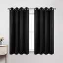 Joydeco Blackout Curtains 63 Inch Length 2 Panels Set, Thermal Insulated Long Drapes 2 Burg, Room Darkening Grommet Drapes for Living Room Bedroom Window