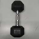 Amazon Basics Rubber Hex Dumbbell Hand Weight, 15 LB 