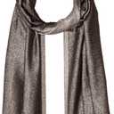 Calvin Klein womens Lightweight Wrap Scarf (One Size, Steel Grey)