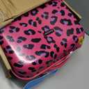 Rockland Safari Hardside Spinner Wheel Luggage, Carry-on 20", Magenta Leopard