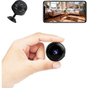2K Mini WiFi Camera - Indoor Security Camera with Video Live Feed, Motion Detection Night Vision, No SD Card Included, Baby/Pet Monitor A9 (A9)