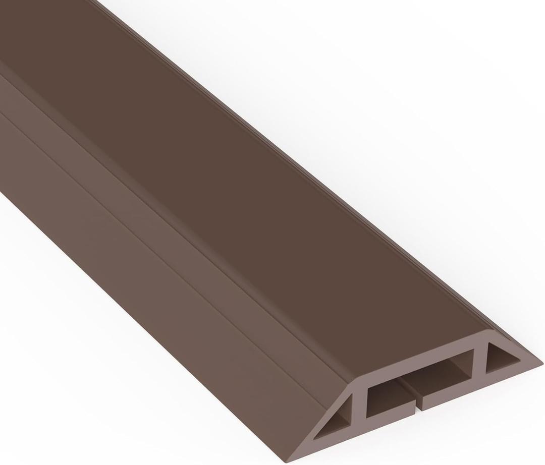 Eapele 4 ft Floor Cord Cover Heavy Duty Cable Protector, Cord Covers for Wires on Floor, Floor Cable Cover Easy to Unroll Prevent Trip Hazard for Home Office or Outdoor Settings (Brown) (4 feet-1pc)