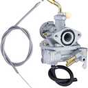 Hoypeyfiy CT70 Carburetor Carb with Throttle Cable Replacement for Honda CT70 CT70H KO Trail Bike 1969-1977