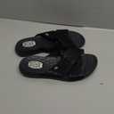 Hey Dude Women's Christi Slide Distressed | Women's Shoes | Women Slip-on Sandals | Comfortable & Light-Weight (5, Black)