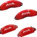 AOOA Aluminum Red Caliper Covers White Character Fits 2011-2023 Dodge Charger/Challenger/Chrysler 300 (Front Double Piston)