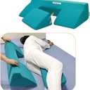 Bedsore Turning Wedge Pillow Side Sleeping Body Positioning Anti Bed Sores Treatment Bedridden Elderly Patient Foam Cushion Prevent Pressure Ulcer Incline Wedge Medical Nursing Care After Surgery (Green)