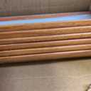 6 Pcs 49" Wall Corner Protector Trim, Walnut Wood Grain Edge Strip for Door and Window Frames Mirror Trim Backsplash Tile Edge (Walnut)