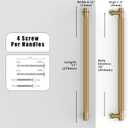 10 Pack Champagne Bronze Knurled Cabinet Pulls 10 Inch(254mm) Kitchen Cabinet Handles Cabinet Hardware for Drawer Pulls